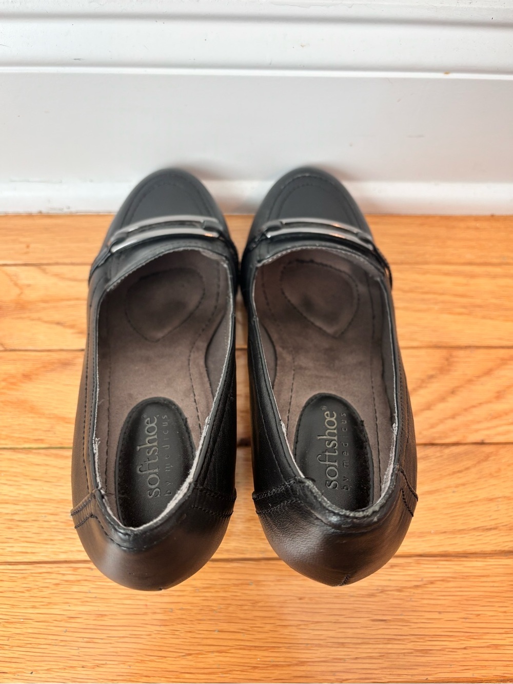 SoftShoe by Medicus Melissa Black Comfort Heels Pumps Women’s 7M Silver Accent - Picture 10 of 13